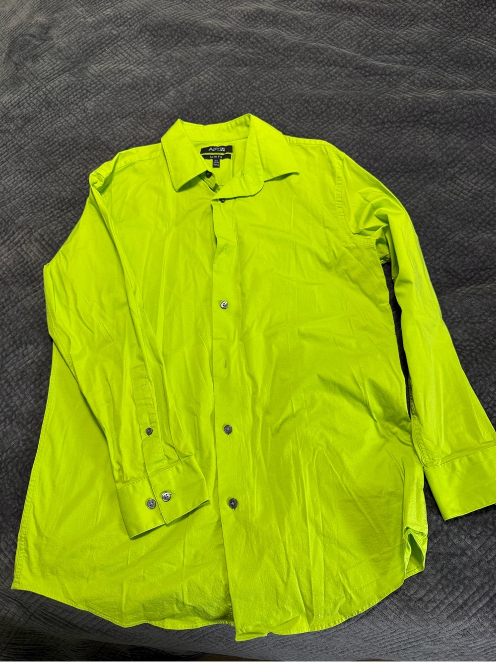 Apt. 9 Men's Neon Lime Green Lightweight Shirt